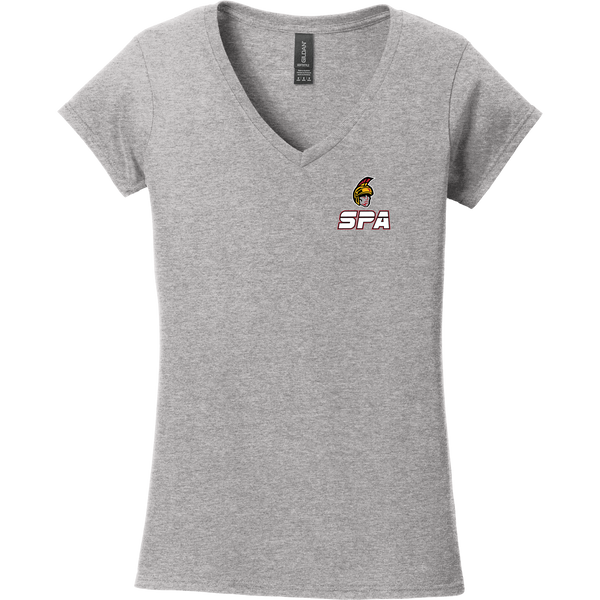 Seacoast Spartans (SPA) Softstyle Ladies Fit V-Neck T-Shirt