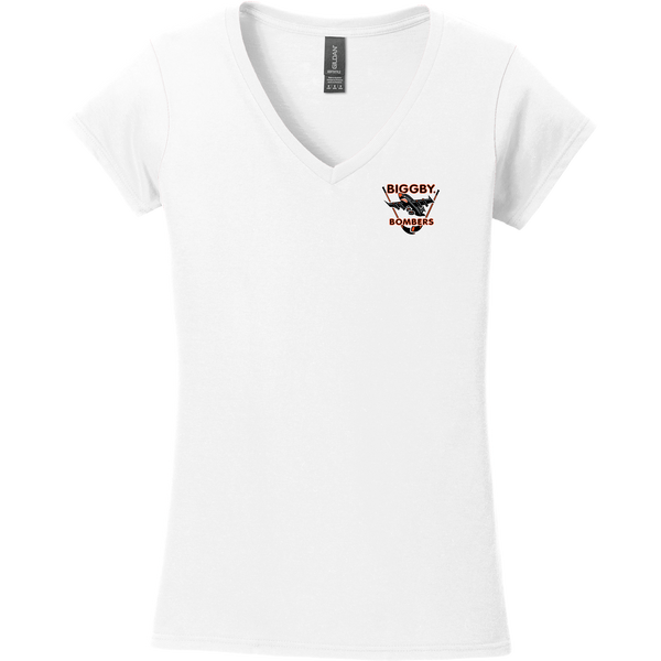 Biggby Bombers Softstyle Ladies Fit V-Neck T-Shirt
