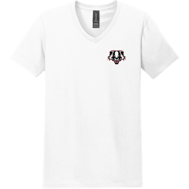Scary Badgers Softstyle V-Neck T-Shirt