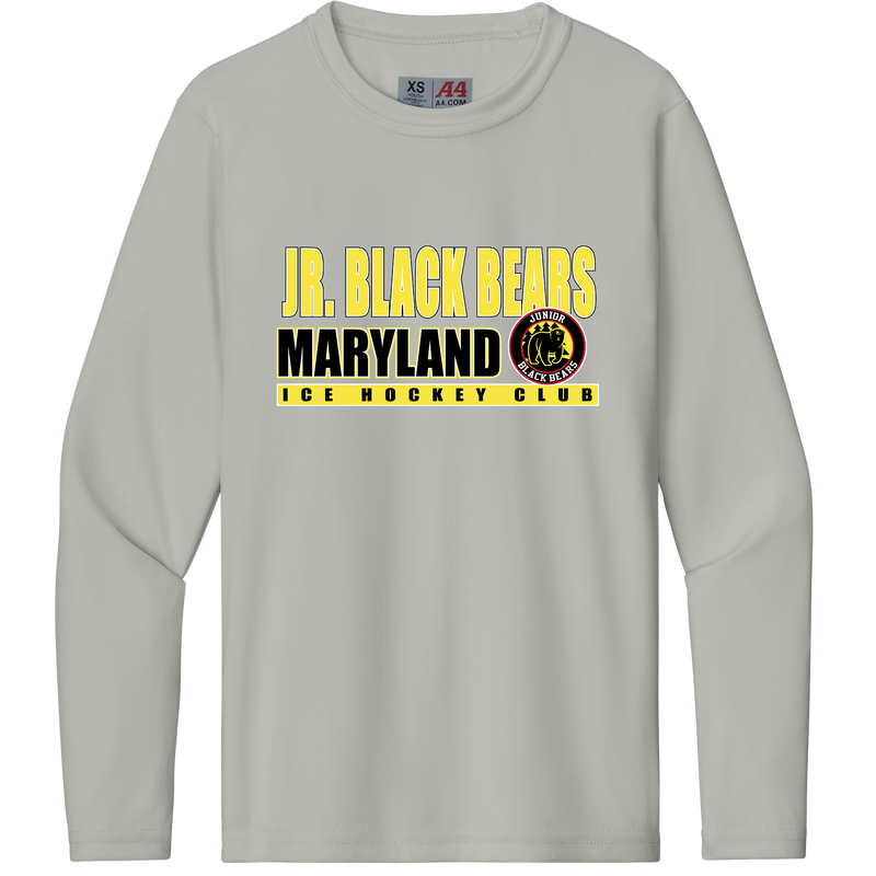 MD Jr. Black Bears Youth Cooling Performance Long Sleeve Tee
