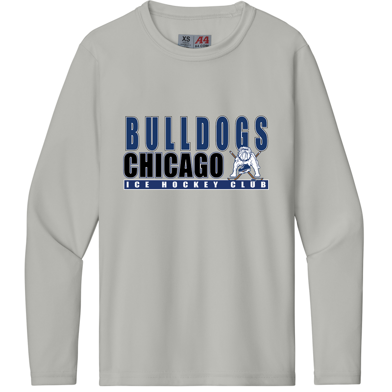 Chicago Bulldogs Youth Cooling Performance Long Sleeve Tee