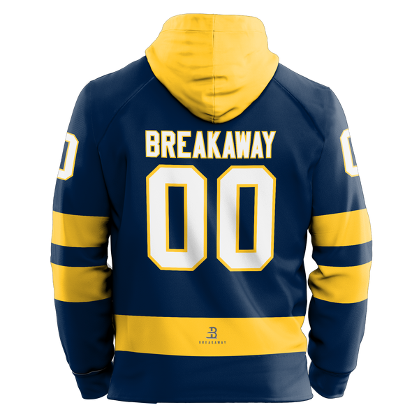 Delaware Jr. Blue Hens Adult Sublimated Retro Hoodie