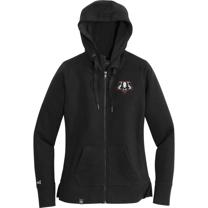 Scary Badgers New Era Ladies French Terry Full-Zip Hoodie
