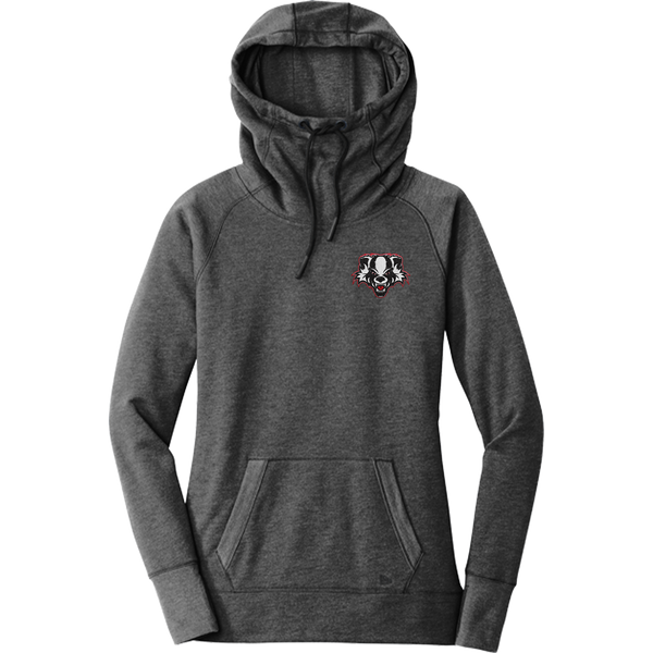 Scary Badgers New Era Ladies Tri-Blend Fleece Pullover Hoodie
