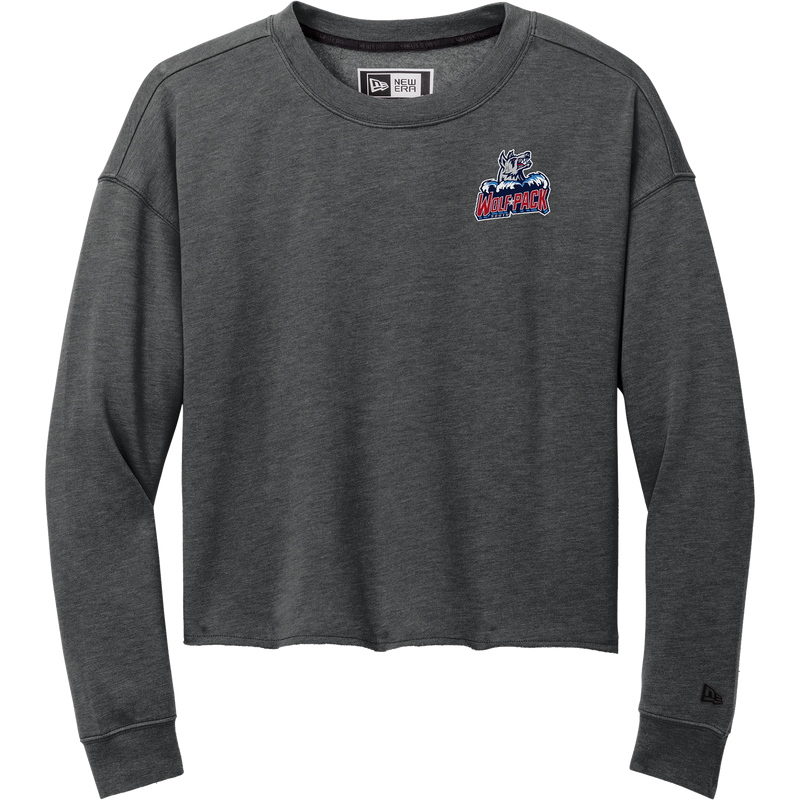 CT Wolfpack South New Era Ladies Tri-Blend Fleece Crop Crew