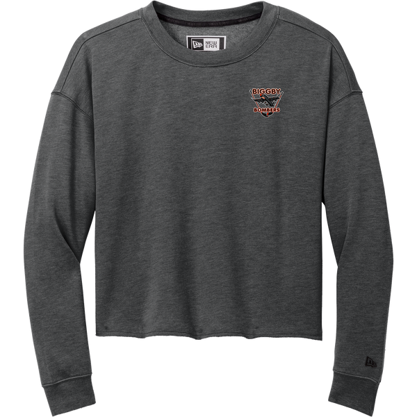 Biggby Bombers New Era Ladies Tri-Blend Fleece Crop Crew