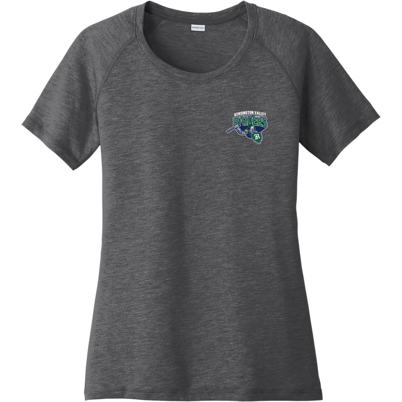 Kensington Valley Raiders Ladies PosiCharge Tri-Blend Wicking Scoop Neck Raglan Tee