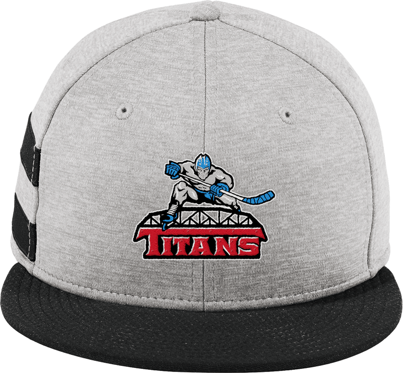 NJ Titans New Era Shadow Heather Striped Flat Bill Snapback Cap