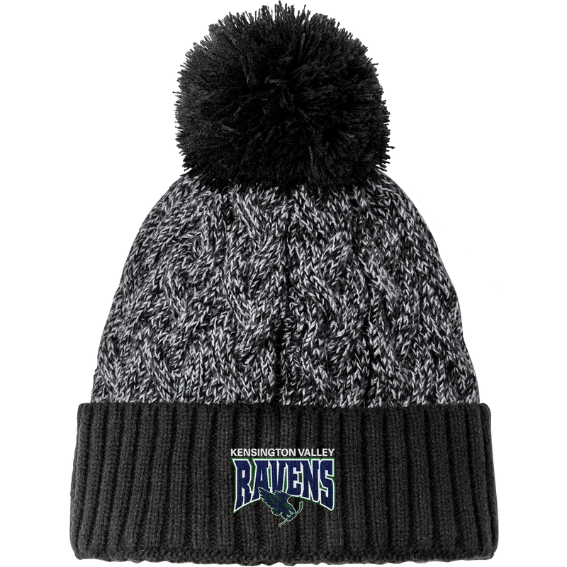 Kensington Valley Ravens New Era Marled Knit Pom Beanie