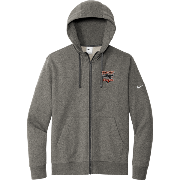 Biggby Bombers Nike Club Fleece Sleeve Swoosh Full-Zip Hoodie