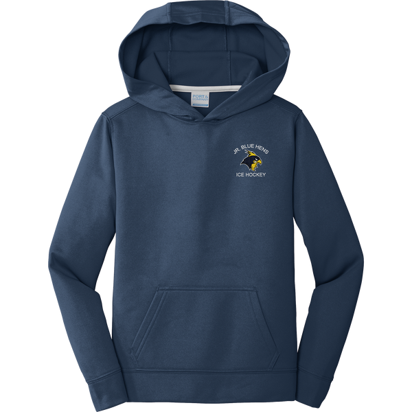 Delaware Jr. Blue Hens Youth Performance Fleece Pullover Hooded Sweatshirt