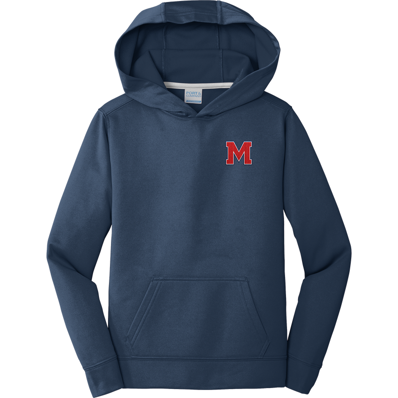 Mount St. Charles Youth Performance Fleece Pullover Hooded Sweatshirt