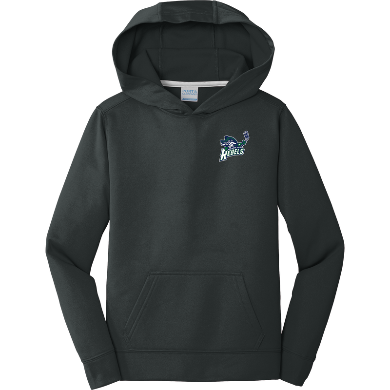 Kensington Valley Rebels Youth Performance Fleece Pullover Hooded Sweatshirt
