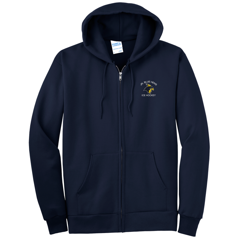 Delaware Jr. Blue Hens Tall Essential Fleece Full-Zip Hooded Sweatshirt