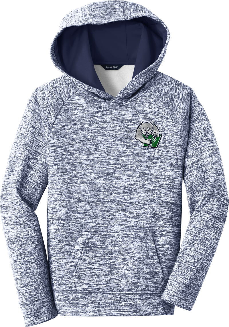 Woodbridge Wolfpack Youth PosiCharge Electric Heather Fleece Hooded Pullover