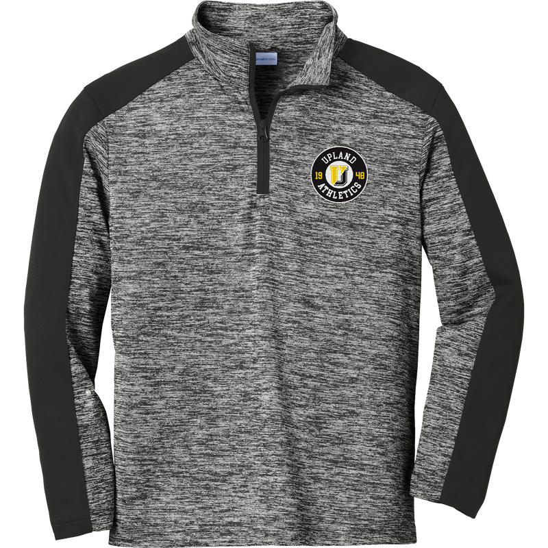 Upland Athletics Youth PosiCharge Electric Heather Colorblock 1/4-Zip Pullover