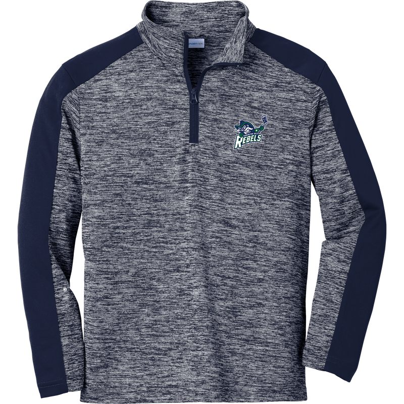 Kensington Valley Rebels Youth PosiCharge Electric Heather Colorblock 1/4-Zip Pullover